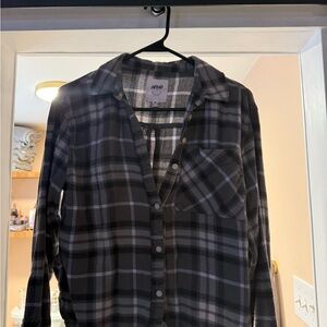 Aerie xxs gray plaid shirt